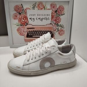 🥰EUC Oliver Cabell Low 1 Vienna Distressed Look Leather Lace Up Sneaker Trainer
